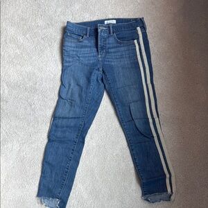 Cute Loft Blue Jeans with White Stripes